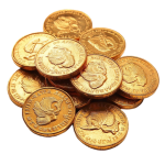 Bunch of gold coins